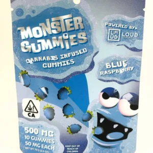 monster gummies blue raspberry (500mg)
